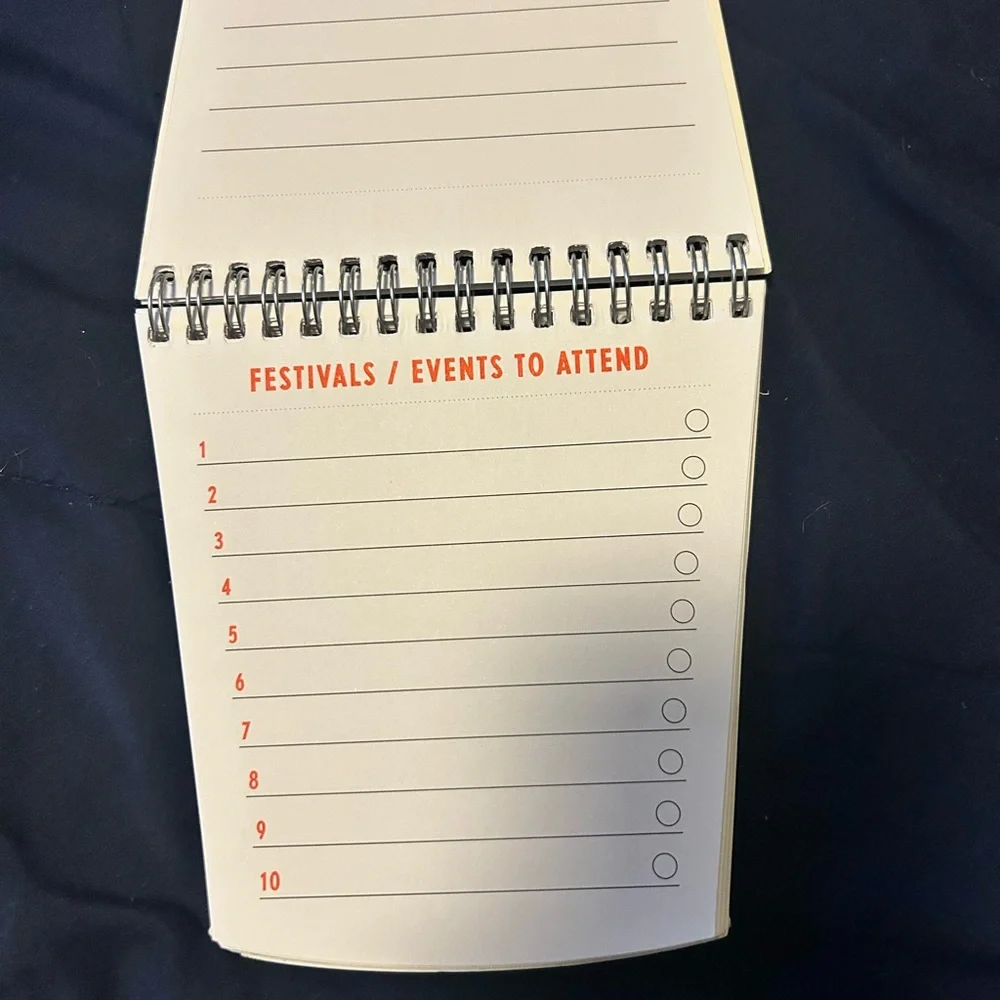 Bucket List Notebook silver‎ pail 96 pages NWT